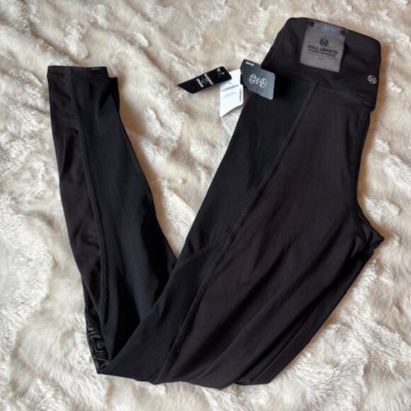 Move Black Compression Athletic Leggings with Mesh Ladies Size S  NWT - Picture 1 of 13